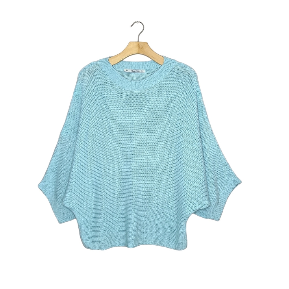 Zara Mint Bat Wing Heavy Knit Sweater